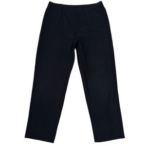 Misook Womens 14 Black Acrylic Knit Pull On Pants Sleek Classic Career